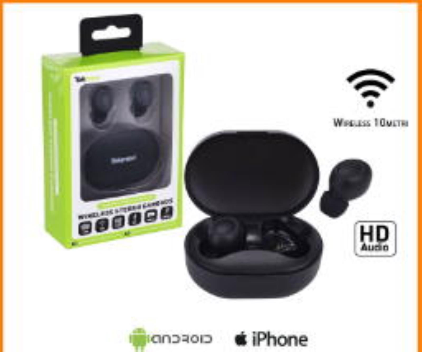 TECNO SHOP Auricolari in-ear bluetooth con microfono Tekmee nero